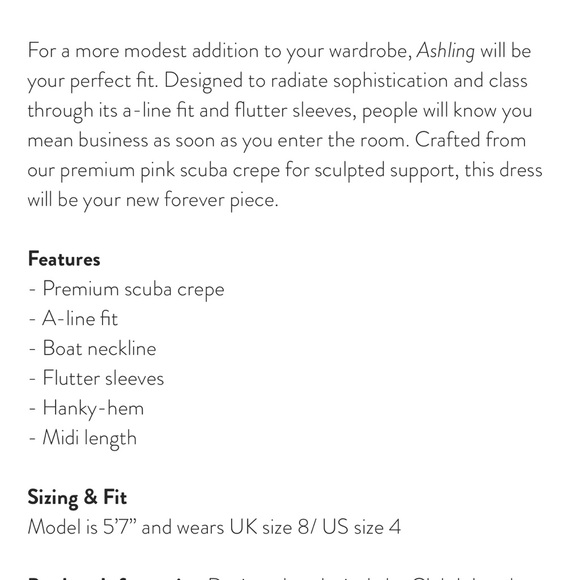 CLUB L LONDON Ashling Pink Flutter Sleeve Hanky Hem MIDI Dress BNWT size 8 US - Picture 9 of 16